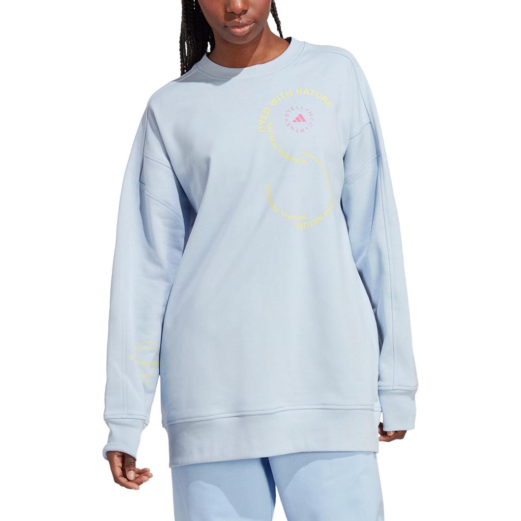 adidas X Stella McCartney Sweatshirts Unisex Bay Light Blue Crew Neck Moderate Regular IA7716