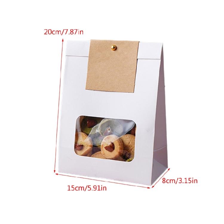 50pcs Food Package Bags Convenient Cookie Bag with Clear Window Food Container
