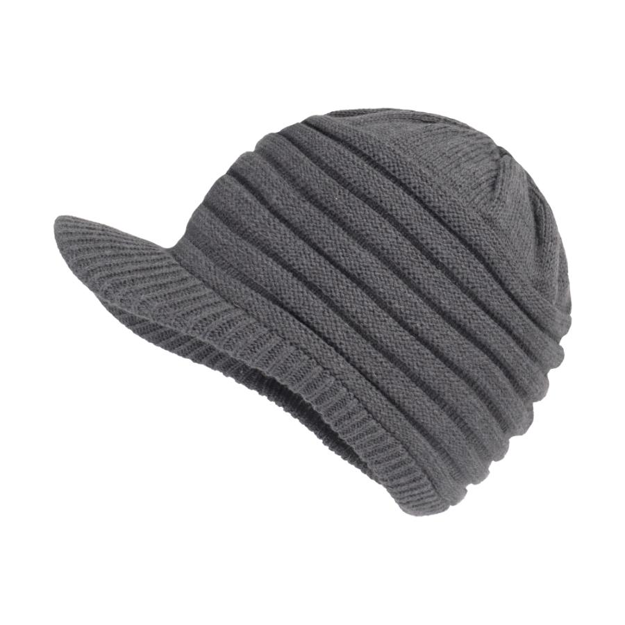 Unisex Wintermützen mit Schirm Warme Skimütze Stilvolle Strickmütze für Damen und Herren