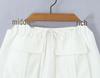 2025 Autumn European & American Style Women's White One-Shoulder Tie-Up Top