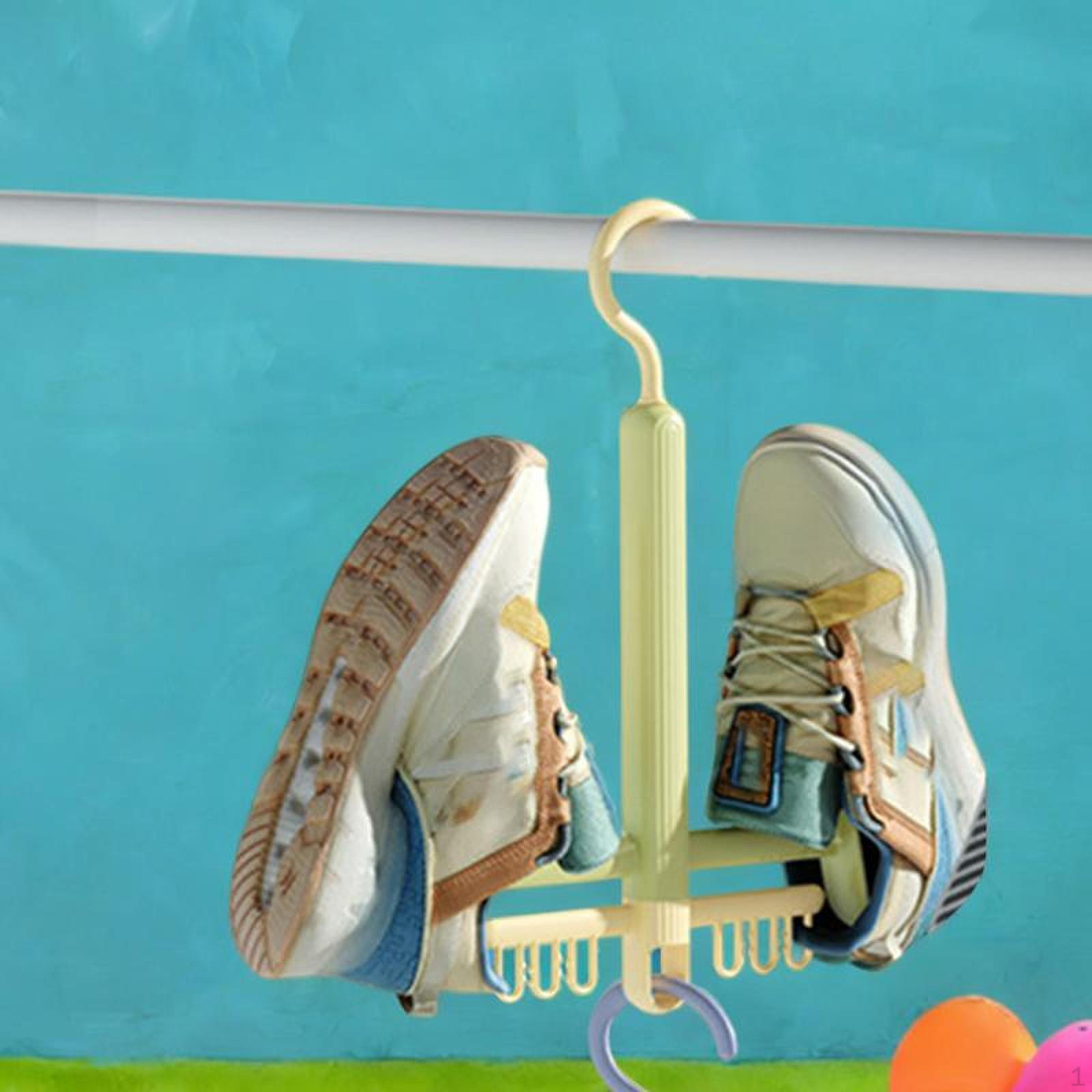 Сушилка для обуви вешалка для хранения вращающаяся на 360 штабелируемый крючок-органайзер для ванной комнаты зелёный 749₽