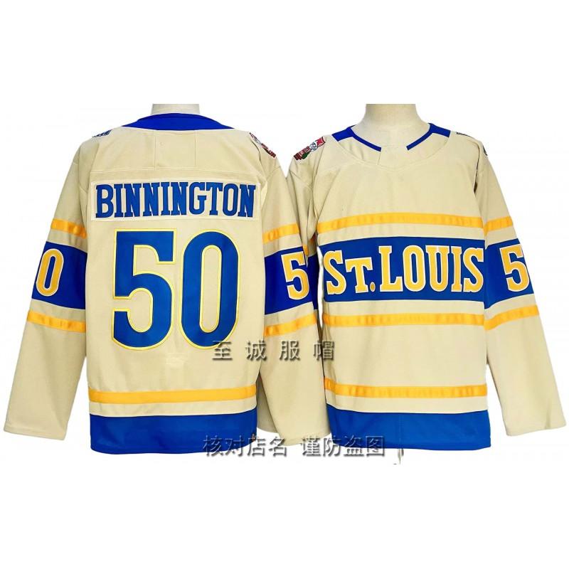 Vintage Ice Hockey Jersey Blue Team 10 Embroidered Practice Uniform Cotton Blend Mens Sportswear Training Games