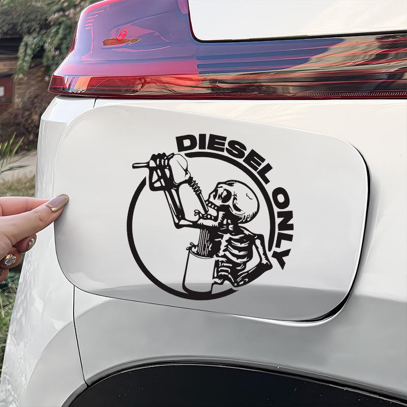 Diesel Only Lebka pro Dekoraci Samolepky na Auto Víčko Nádrže Kulatost Venkovní Samolepka Vnější Doplňky Voděodolná Vinylová Samolepka