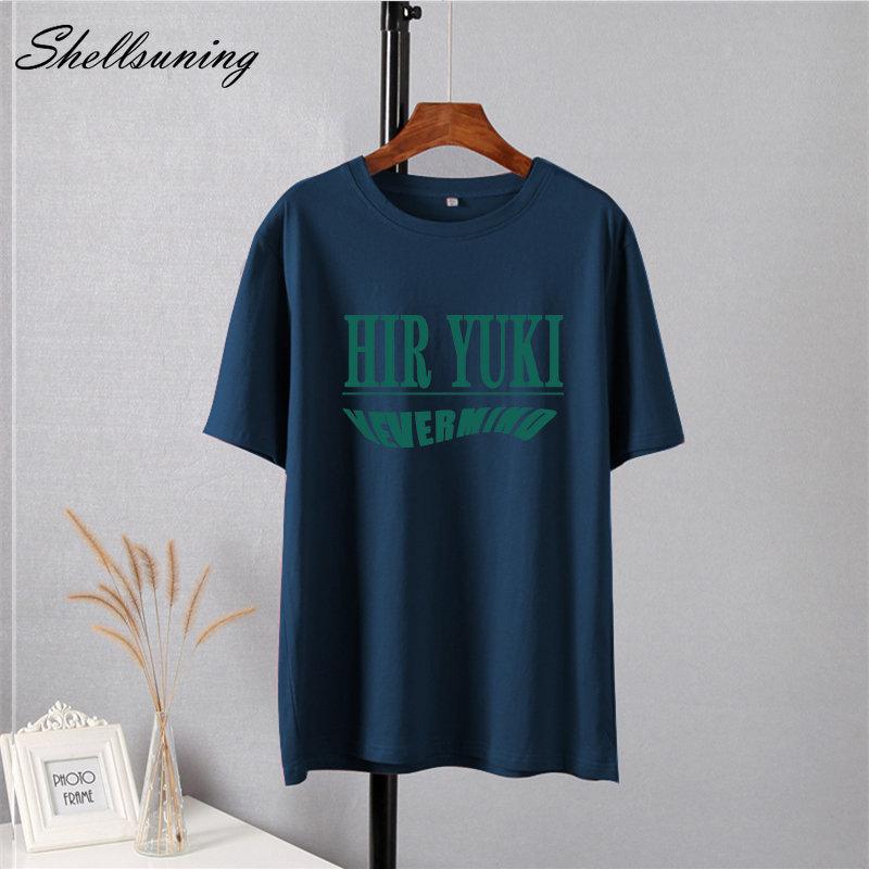 Shellsuning корейские свободные хлопковые футболки для женщин летние мягкие футболки — фото 9