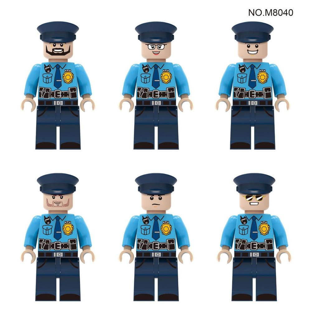 M8040 M8068 Patrol Duty Police Building Block Miniature Small Particles Assembled Toy Bags