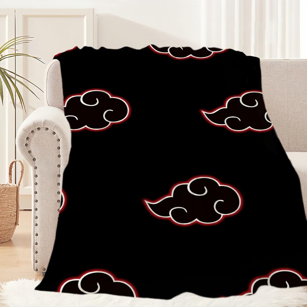 A-Akatsuki Cool N-Naruto-es Anime Blanket Blanket for Couch Sofa Travel Home Hiking Picni Bed Beding Flannel Blanket gift