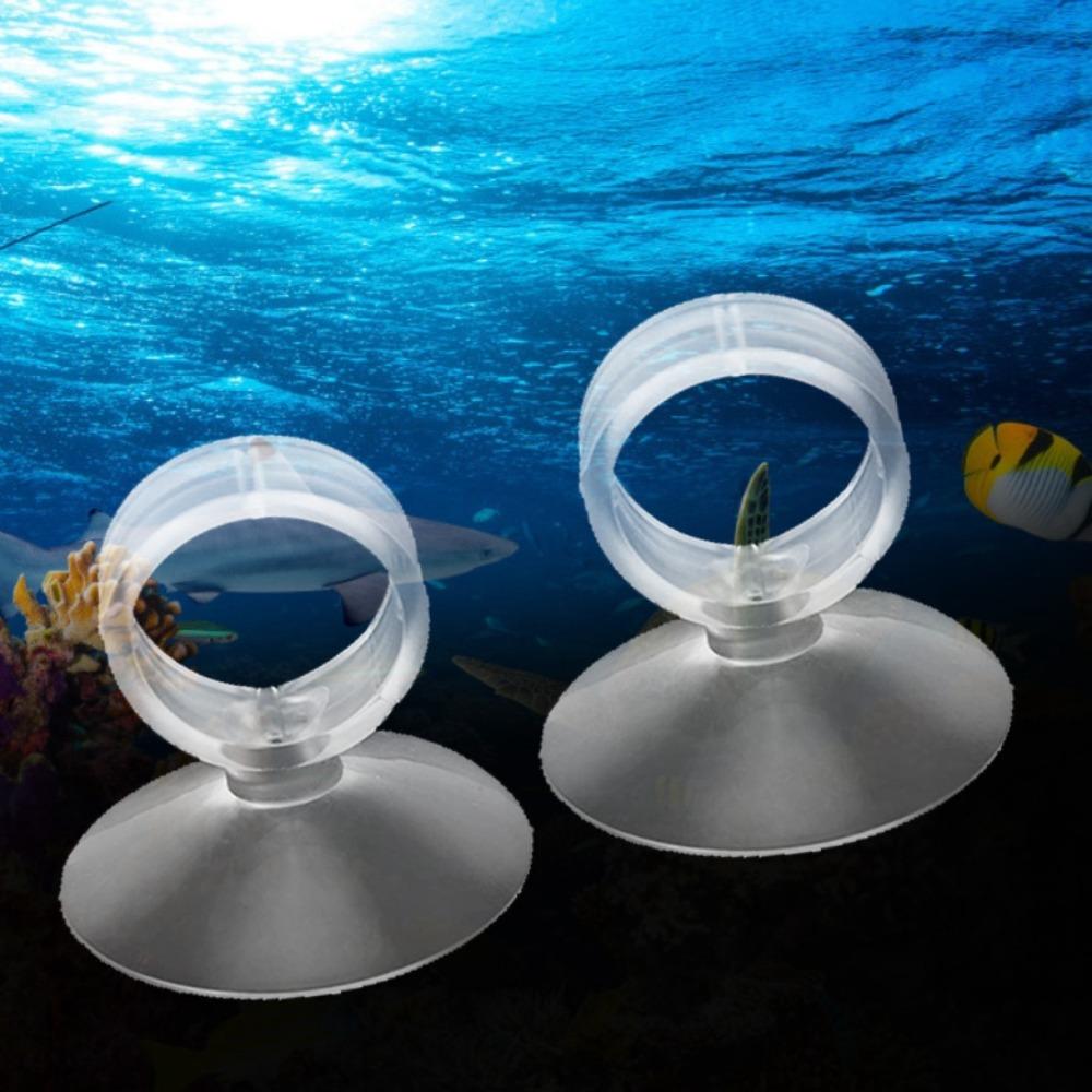 20PCS Set Clear White Aquarium Suction Cup 1.6cm Tube Holder Water Pump Tube Holder 2.2cm Aquarium Pipe Suction Cups Fish Tank