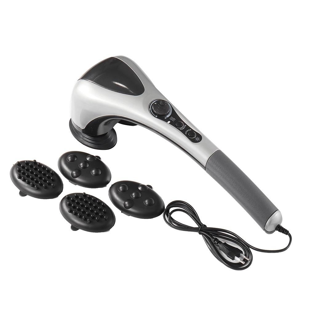 Health Electric Handheld Massager Machine Full Body Neck Vertebra Heated Back Muscle Relax Vibrating Deep Tissue Massage