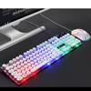 Tastatur Maus Combo Punk Retro Tastenkappen USB Kabelgebunden Bunt Hintergrundbeleuchtet Langlebiges ABS Tastatur und Maus für Gaming Laptop PC