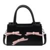 Monochromatic PU shoulder bag for women  high-end arc  fashion pearl  crossbody bag