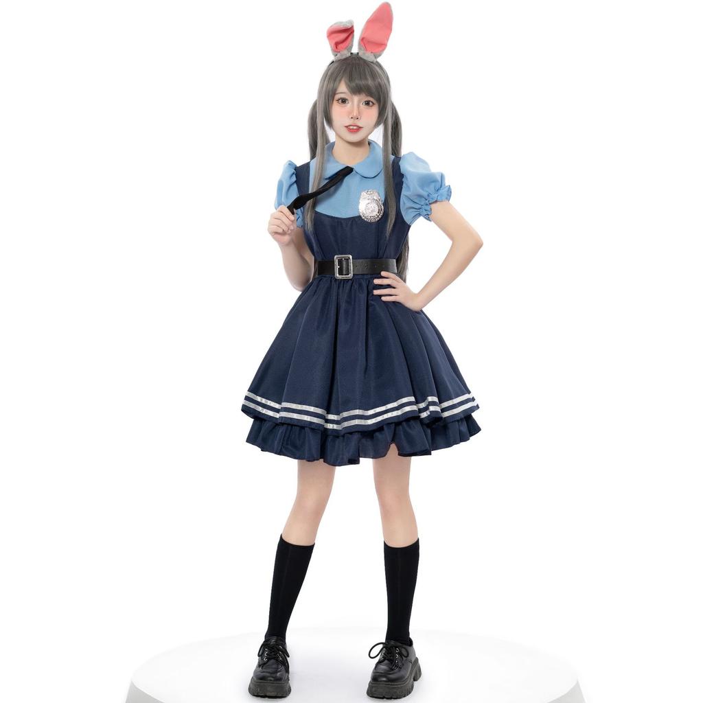 Family Parent-child Clothing, Stage Performance Clothing, Anime Cos Rabbit Clothing, Cosplay Judy Rabbit Sheriff Uniform