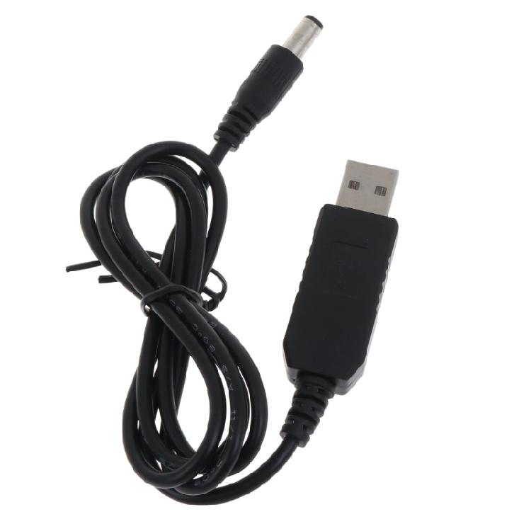 USB 5V to DC 9V Power Boost Line Adapter USB to 5.5mm 2.1mm Round Hole Connector