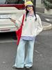 Autumn 2026 Girls' Lapel Sweatshirt Set - Junior High/Big Kid Two-Piece Top