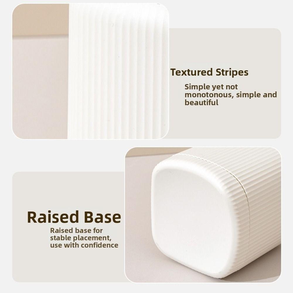 Non-slip Plastic Wastebasket Press Type Paper Waste Bin Creative Desktop Trash Can Bedroom