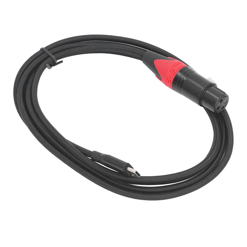Type C To XLR Female Cable Dynamic Microphone Converter Cable Digital To Analog Chip Recording Audible Adapter Cord
