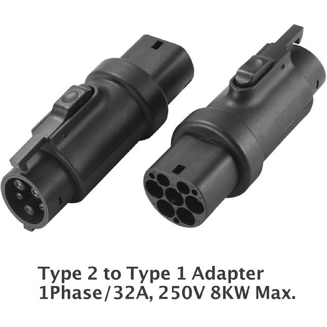 

IEC62196 Type 2 To SAE J1772 Type 1 EV Adapter Charging Convertor 250V 32A Type2 To Type1 Charger Converter Adaptor