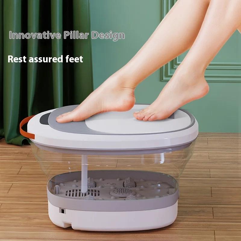 Fully automatic portable folding massage foot bath,constant temperature heating,three level adjustment,relieving foot discomfort