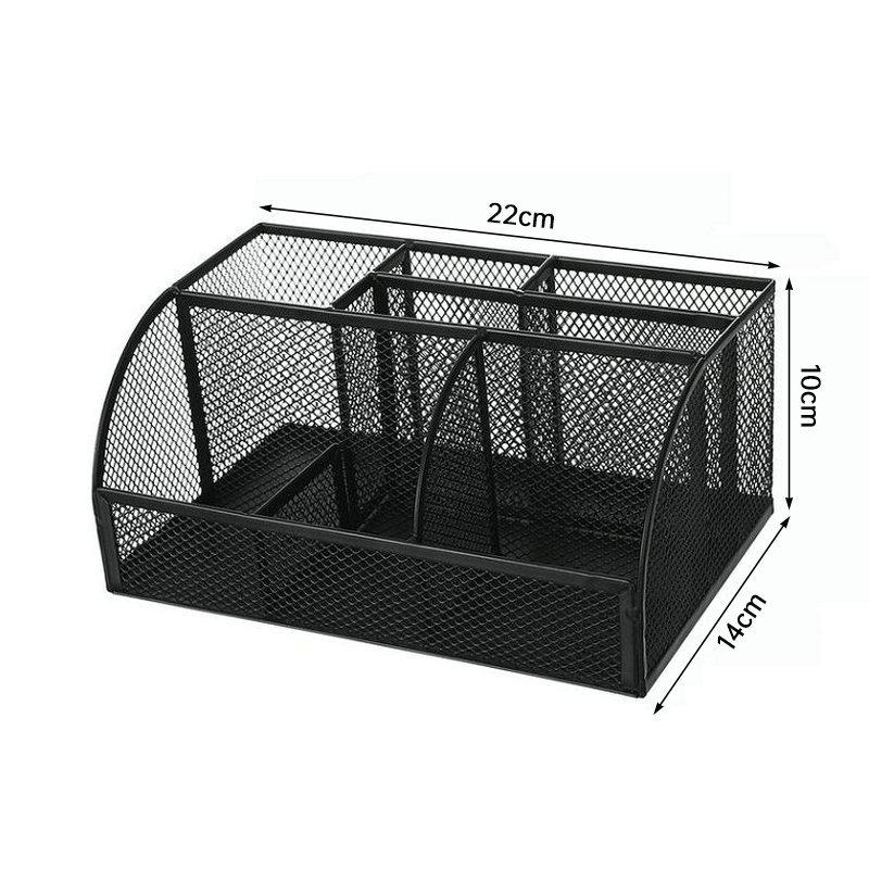 Creative Iron Large-capacity Pen Container Office Desktop Multifunctional Organizer Student Desktop Metal Storage Pen Container