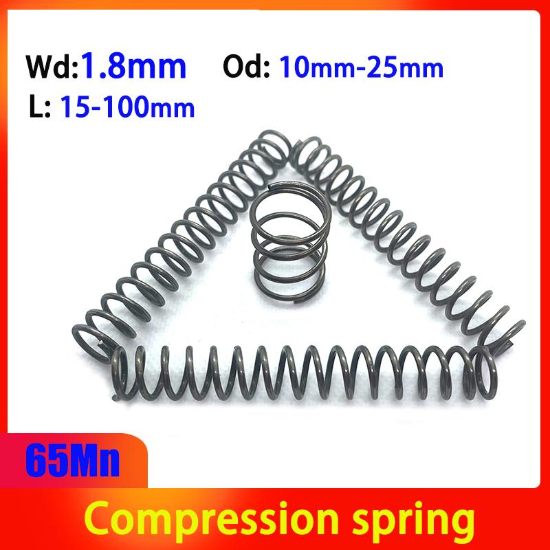 65Mn Wire diameter 1.8mm Strong Spring Steel Compression Spring Shock Absorber Spring Customizable Pressure Return Spring 1.8mm