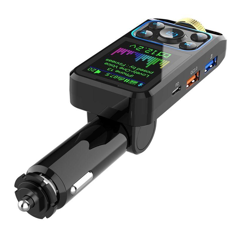 Authentic BC83 Dual Fast Charging Black Bluetooth MP3 Player FM Transmitter EQ Regulator Car Accessories