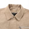 Mens Matte Tie-Dye PU Leather Jacket Loose Fit Retro Workwear Style Fall Casual Outerwear