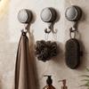 3Pcs Detachable Suction Cup Hooks Reusable Bathroom Towel Hooks Simple Kitchen Storage Hook  Toilet