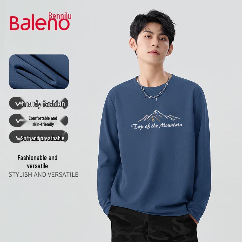 Baleno Pure Cotton American Retro Long Sleeve T-Shirt L