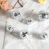New Retro Disco Ball Cake Toppers 70s 80s Style 3cm Disco Mirror Ball Baking With Wooden Stick Cake Decoration Carnival Party