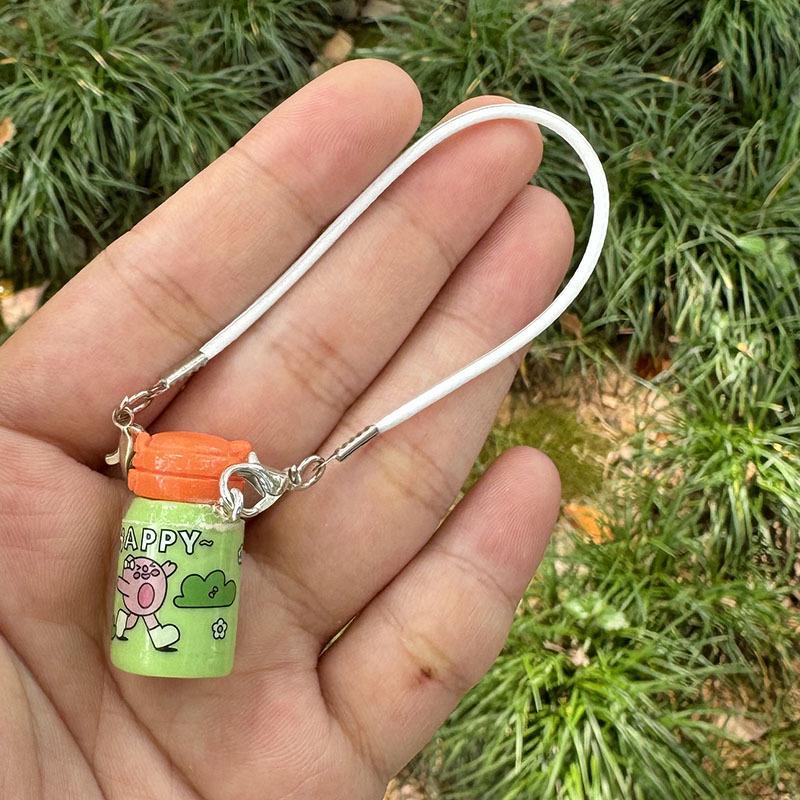 Insulated Mini Kettle Cup Pendant - Cute Milk Bottle Doll Accessories for DIY Simulation