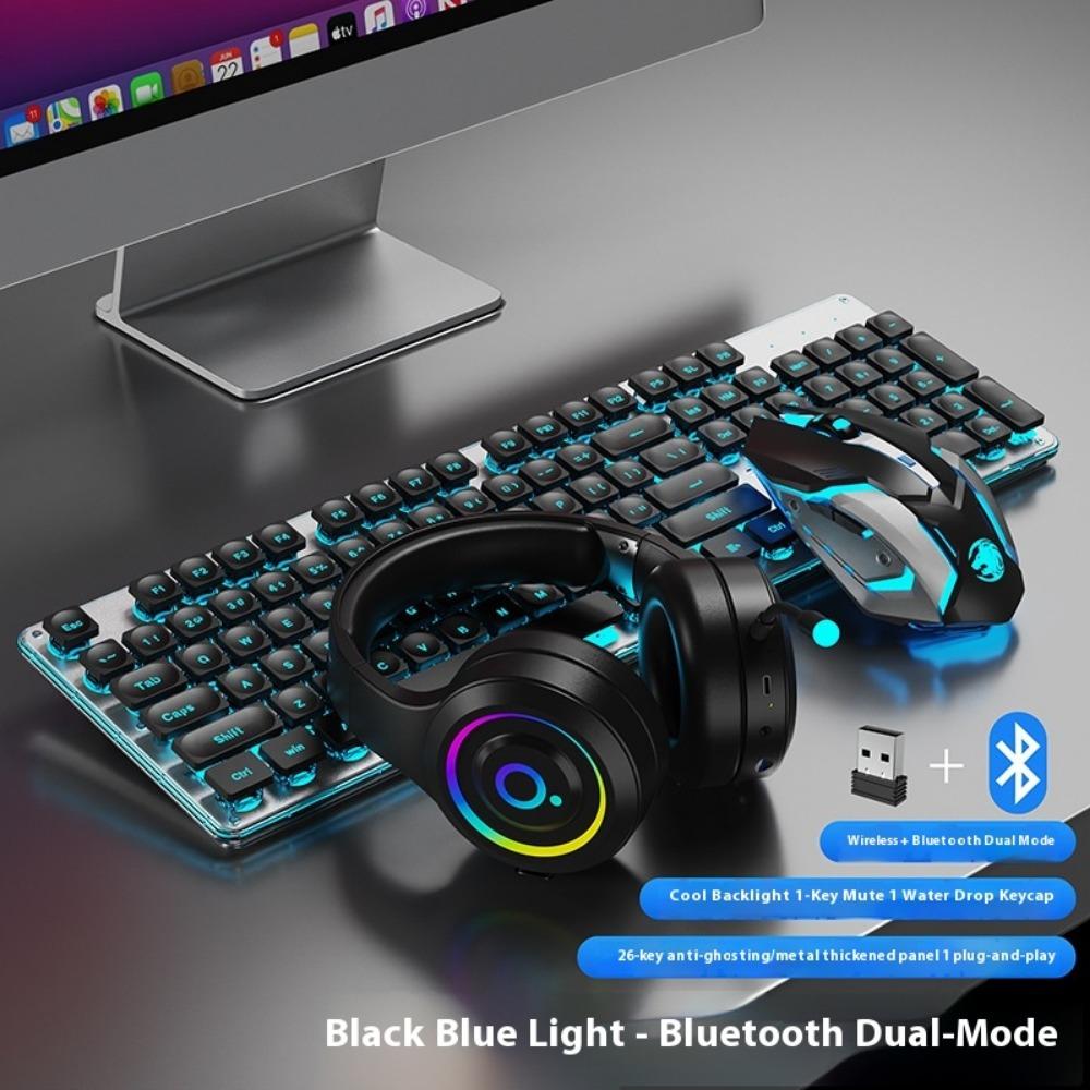 Kabelloses Tastatur- und Maus-Set, Leise Ultradünn Hochwertig Spielcomputer Büromaschinen Gefühl