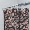 Leaf Print Shower Curtain Waterproof Bathroom Decoration Customizable Size Various Colors Available Decorative Window Treatment