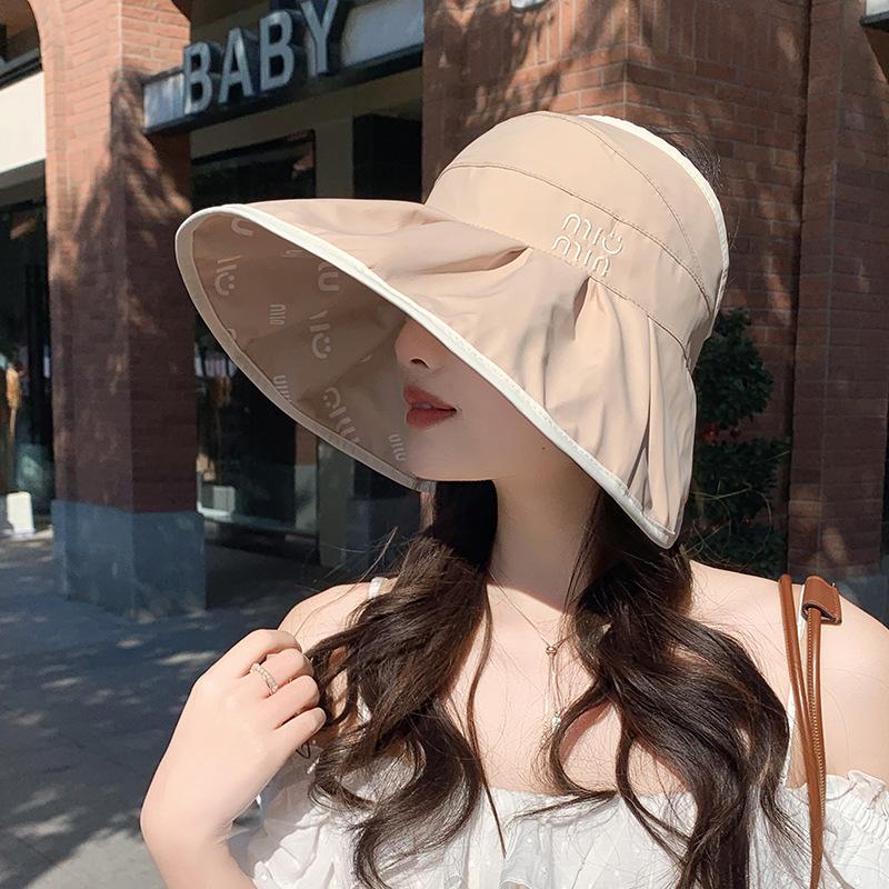 Summer Double-sided Can Wear Sunshade Sunscreen Breathable Large Brim Bucket Hat Women