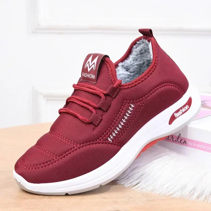 2024Winter Snow Boots for Women Warm Women's Ankle Boots Plush Women's Sneakers Non-Slip Lightweight Walking Shoes for Women