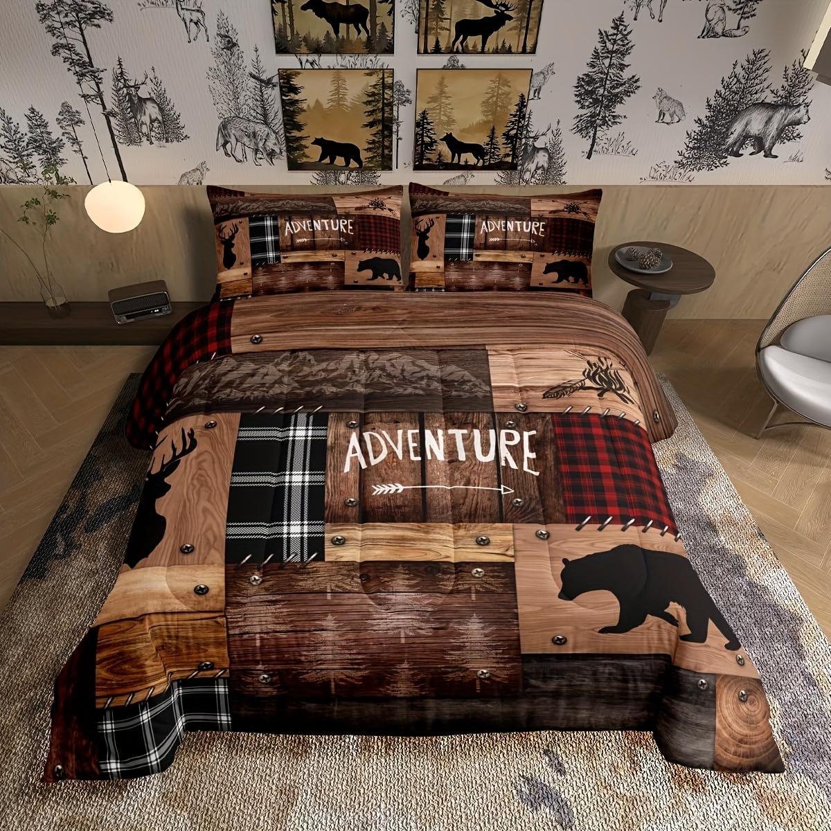 

Комплекты постельного белья для кабины размера «queen» размера «queen» в деревенском стиле фермерского дома Комплекты одеял для кемпинга или приключений Женская мужская комната EU Twin(135x200cm)