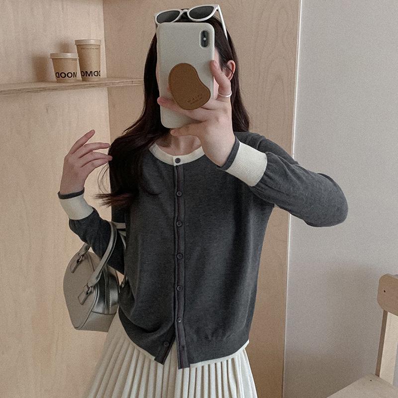 Women's Lightweight 50% Wool 50% Mulberry Silk Cardigan - 4-Season Versatile Knitwear for All-Year Comfort & Style