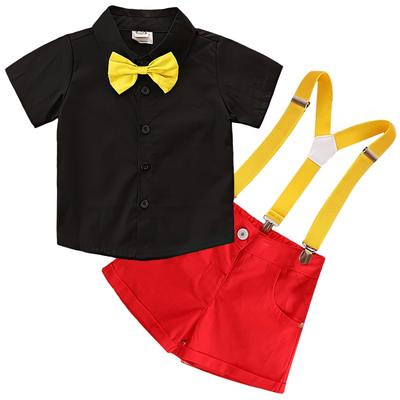 [HTPARY] Mickey Mouse Kostüm für Kinder, Cosplay, Babykostüm, Halloween, Weihnachten, Maus Verkleidung, Niedliches 3-teiliges Set mit Hemd, Hose und Fliege