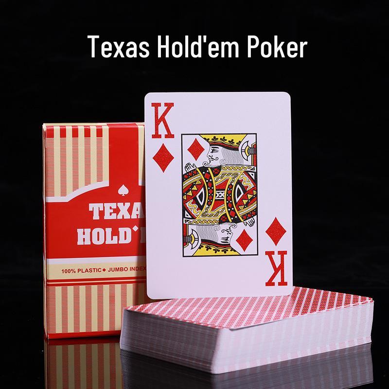 Gold Art 606 Waterproof Texas Hold'em Poker Cards, Large Font, Durable and Washable