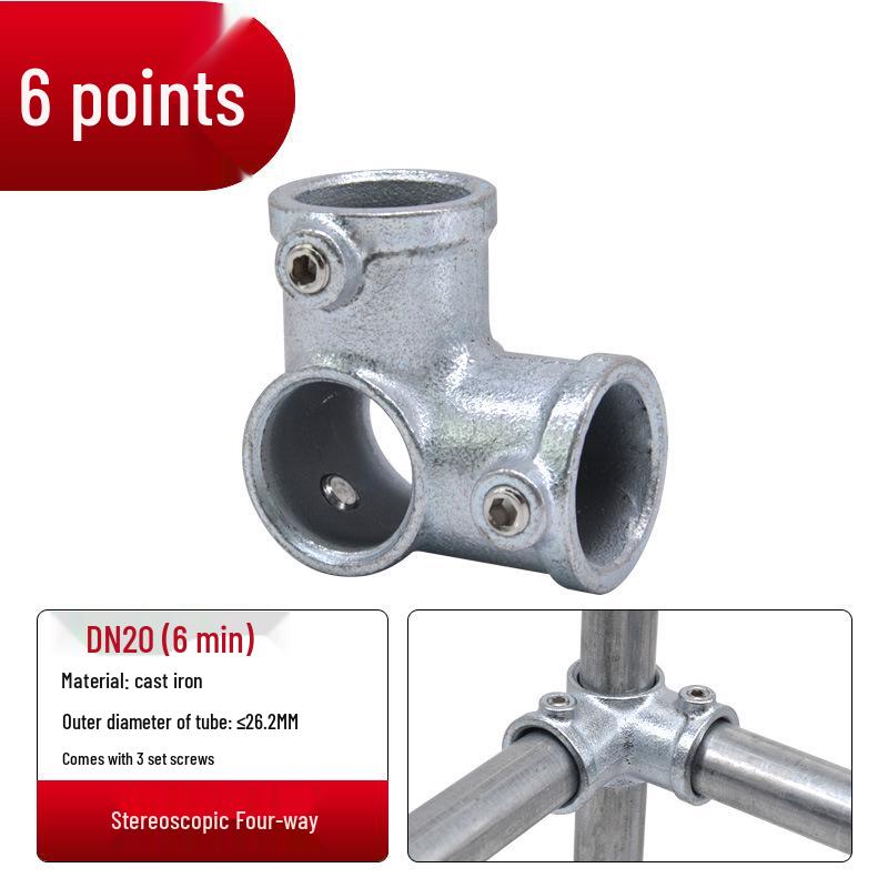4/6-Point Galvanized Pipe Connectors: No-Weld Sunroom Shelf Couplings