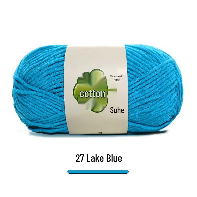 Combed Milk Cotton 5-Strand Yarn Pack for Hand-Knitted Scarves, Medium Thick, DIY Blanket Knitting, Crochet Material.