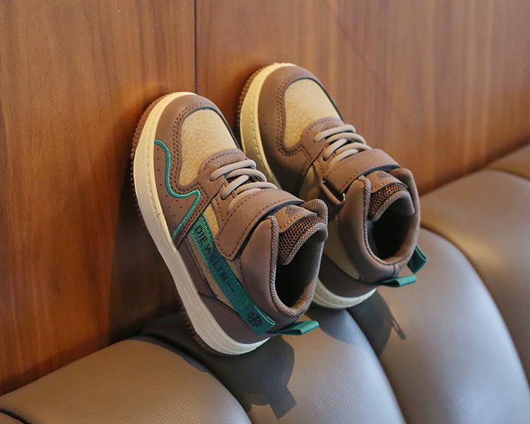 2025 Spring & Fall Kids' High-Top Sneakers: Soft Sole Casual Shoes for Boys & Girls