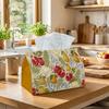 1pc Vintage Botanical Tissue Box - Pomegranate Pear Fern Napkin Storage Box, Suitable for Rolls/facial Tissues/single Sheets,Two Sizes Available for H