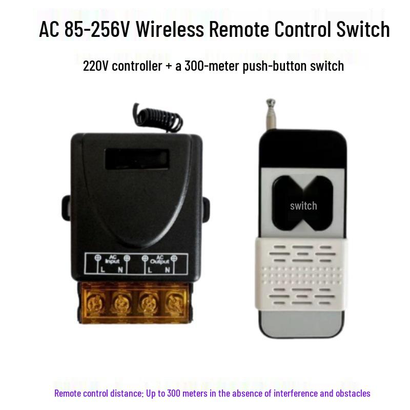 220V 30A Wireless Remote Control Switch for Water Pump, Motor, Range Hood, Exhaust Fan, and Sprayer.