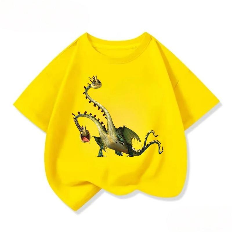 Relaxed Fit Children Short Sleeve T Shirt Kawaii Round Neck Lovely How To Train Your Dragon Graphic Street Style 3 To 14