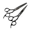 6.0-inch Black Painted Bearing Screw Hairdressing Barber & Thinning Scissors Set
