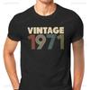 1971 55th Anniversary Oneck Printed TShirt Vintage Color Elegant Streetwear Harajuku Loose Casual Men Shortsleev Unique Tees