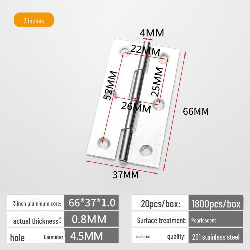 Scharniersatz für Schranktüren und Fenster aus Edelstahl 304