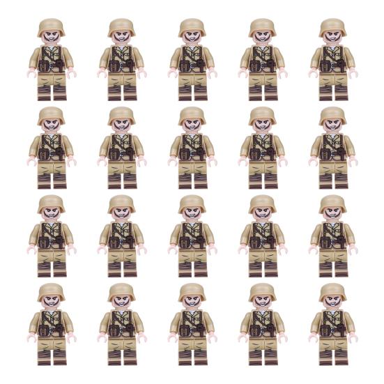 

20Pcs Mini Soldier Figure Hand-painted Soldier Model Building Block Toy Desktop Decoration Military Lovers Collectors Gift F