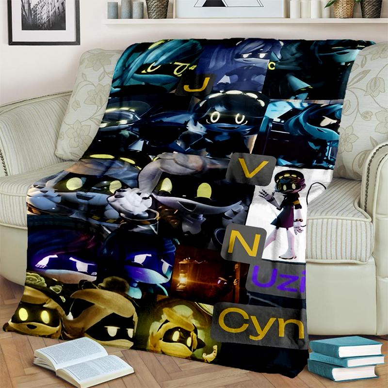 3D Print Murder Drones Cartoon Uzi V J Robot Gift Blanket,Soft Throw Blanket for Home Bedroom Bed Sofa Travel Picnic Cover Kids