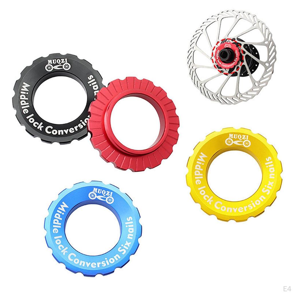 Brake Disc Central Locking 6- Rotor Adapter, Compatible with 9/12 / 15mm Thru Axle
