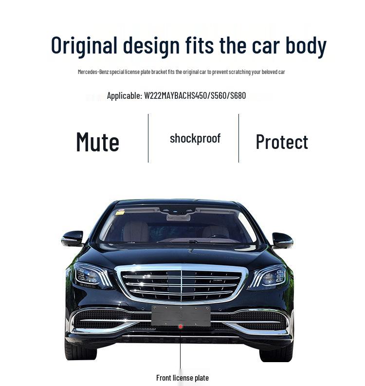 Manshi Kennzeichenhalterung vorne für Mercedes-Benz W222 Maybach S450, S560, S680